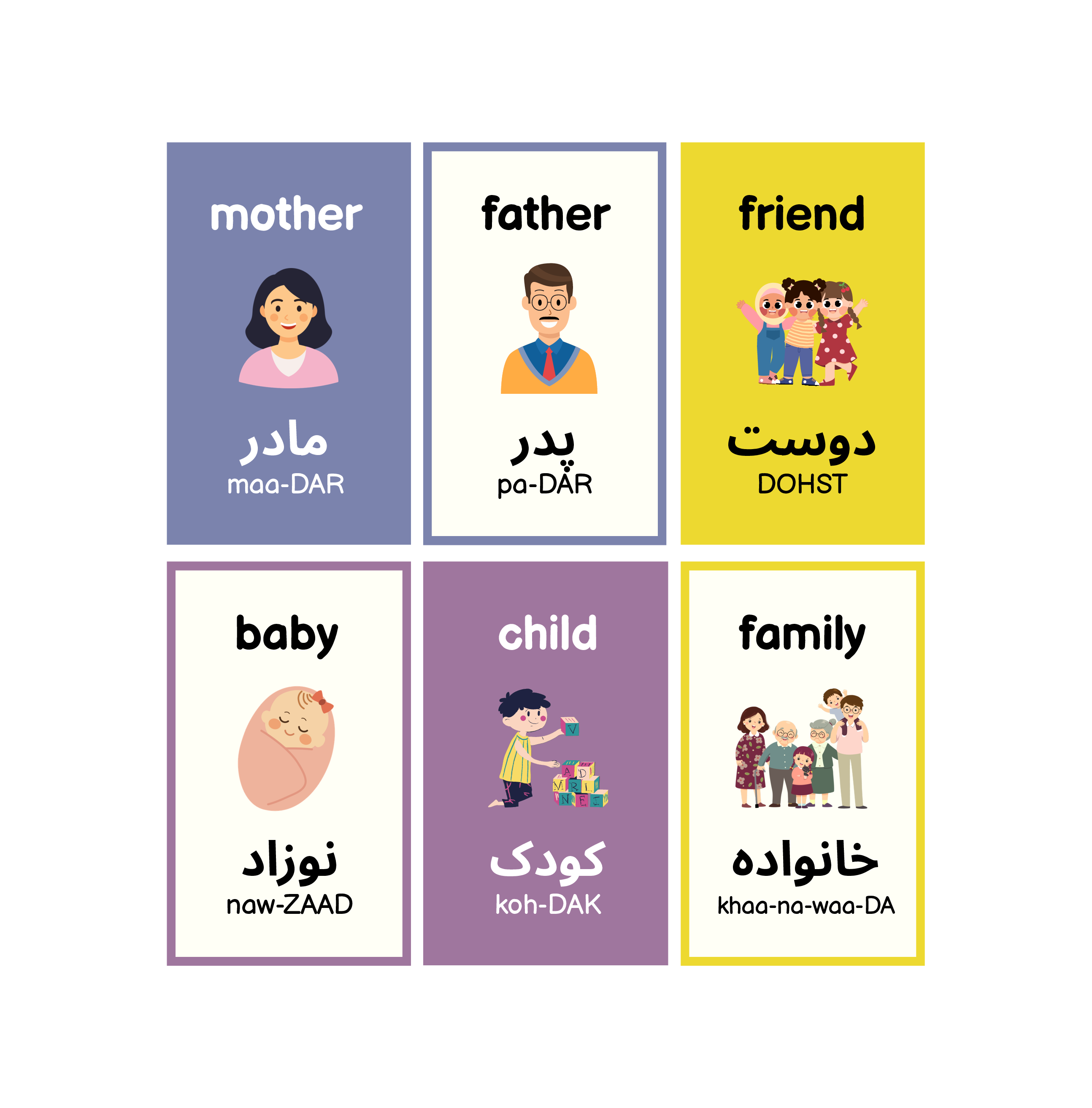 First 100 Words in Dari — selected interior PDF page 18